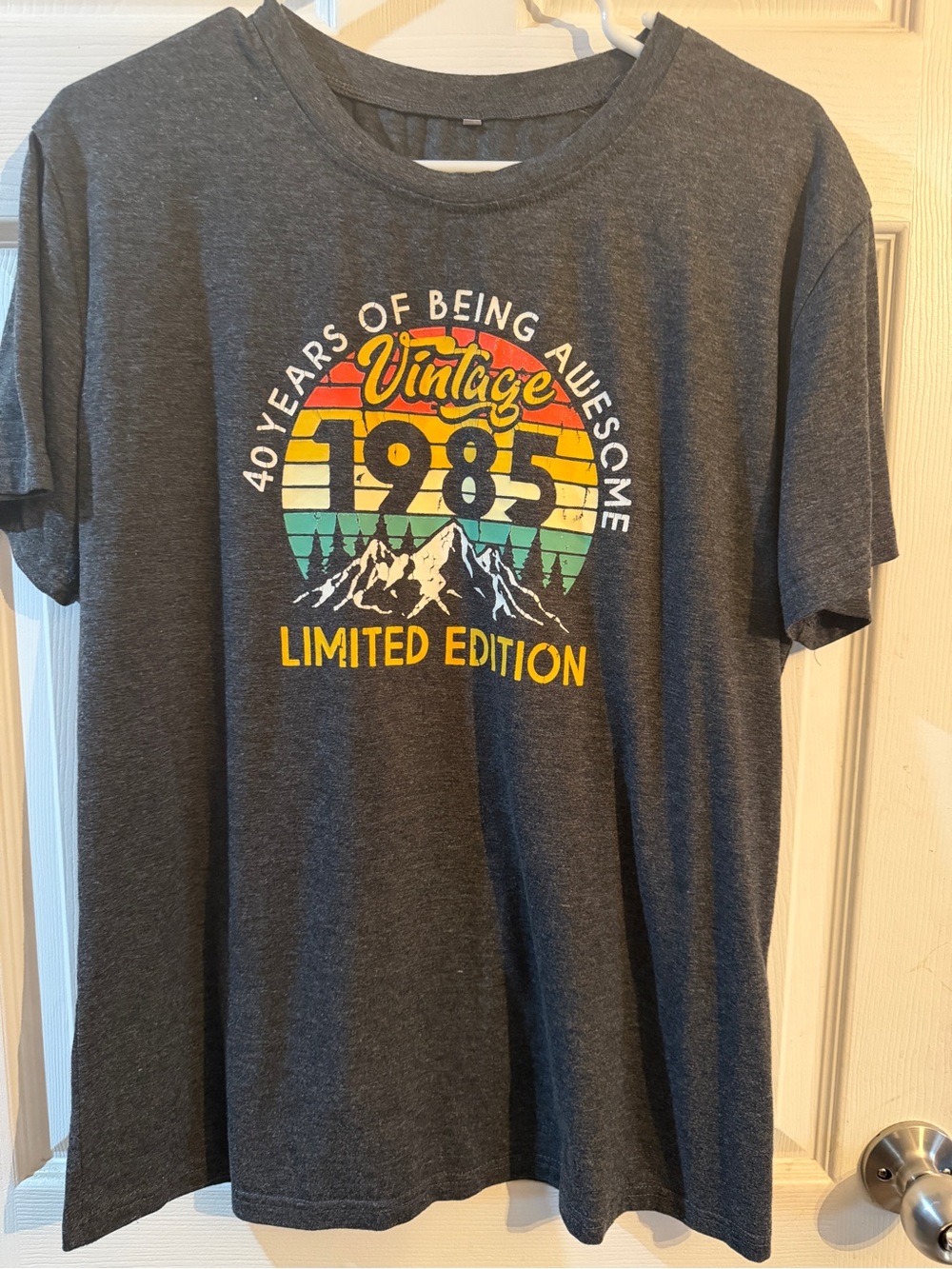 Vintage 1985 Limited Edition Graphic Tee - Charcoal